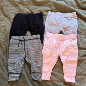 Gerber Baby Leggings Set - Black, Light Gray, Pink, Black & White Stripe